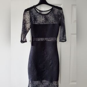 Herve Leger Black Lace Dress